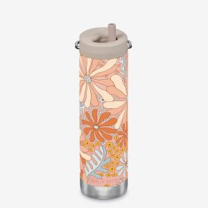 Limited Edition 20 oz TKWide Insulated Water Bottle with Twist Cap - Peach Floral